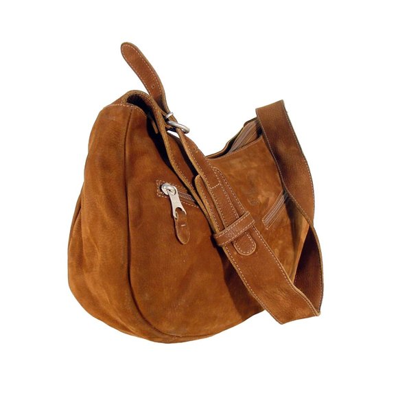 IL BISONTE Wanni Di Filippo Large Suede Hobo Shoulder Bag + Authenticity Card - Picture 3 of 13